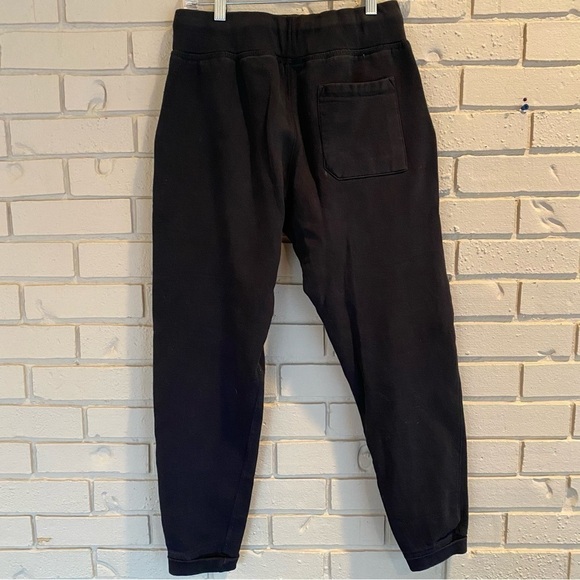 Womens Logo Airplane Patch Jogger Sweatpants Black Medium M Made In USA - Picture 5 of 8